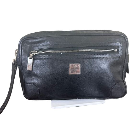 Celine Vintage Clutch Wristlet Black Leather With Certificate Of Authenticity - Picture 1 of 16